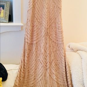 Adrianna Papel blouson dress CHMP/gold worn 1x